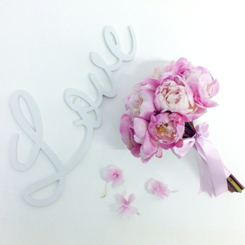 Pink Peony Bouquet — White, Serene