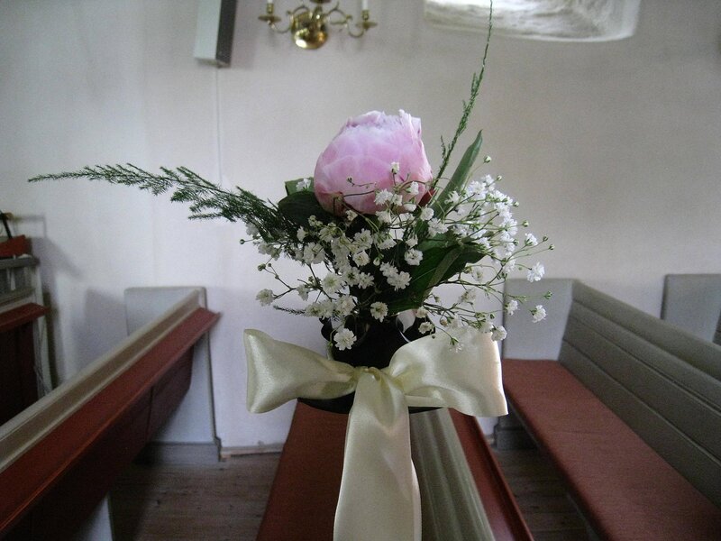 Pink Peony Bouquet — White