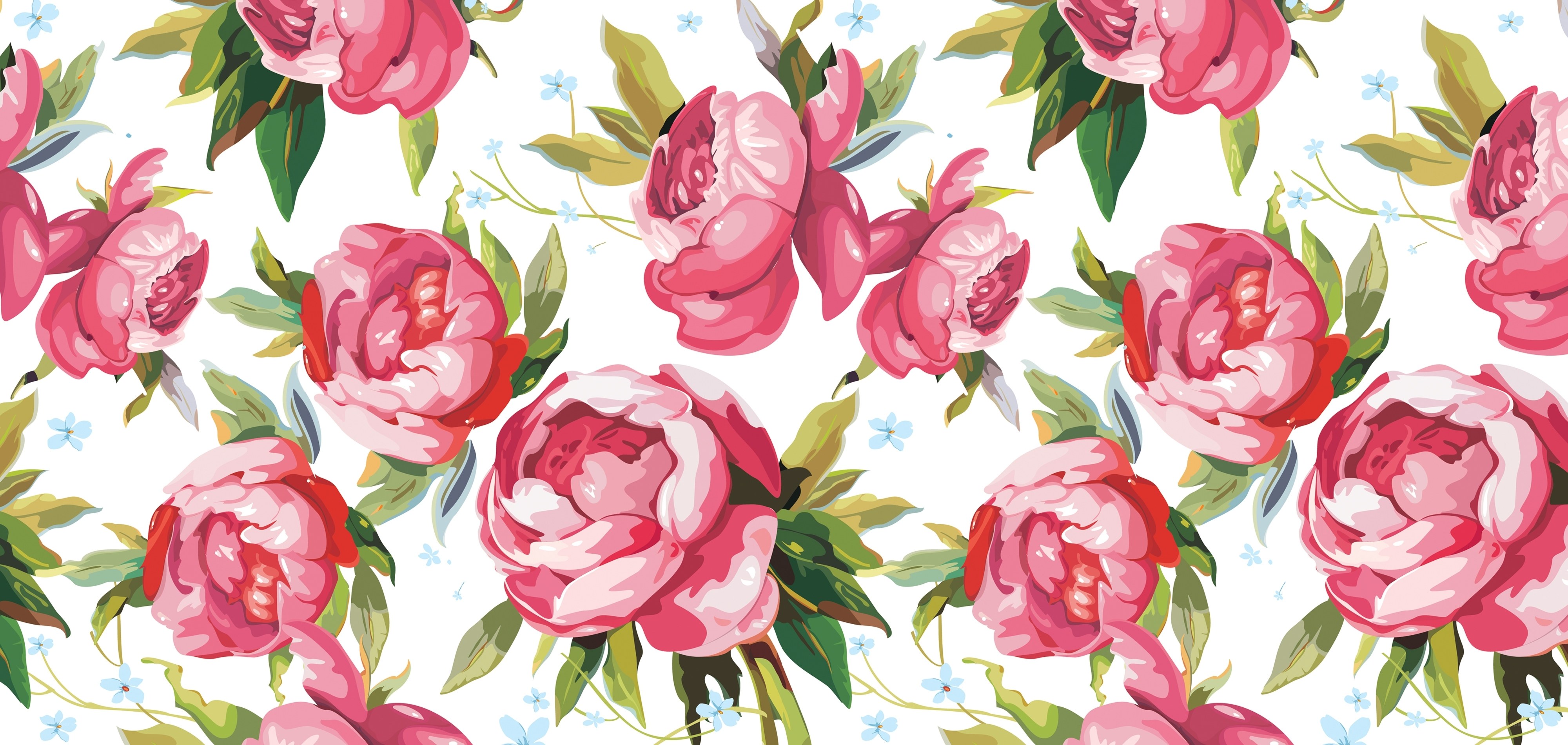 pink peony floral pattern