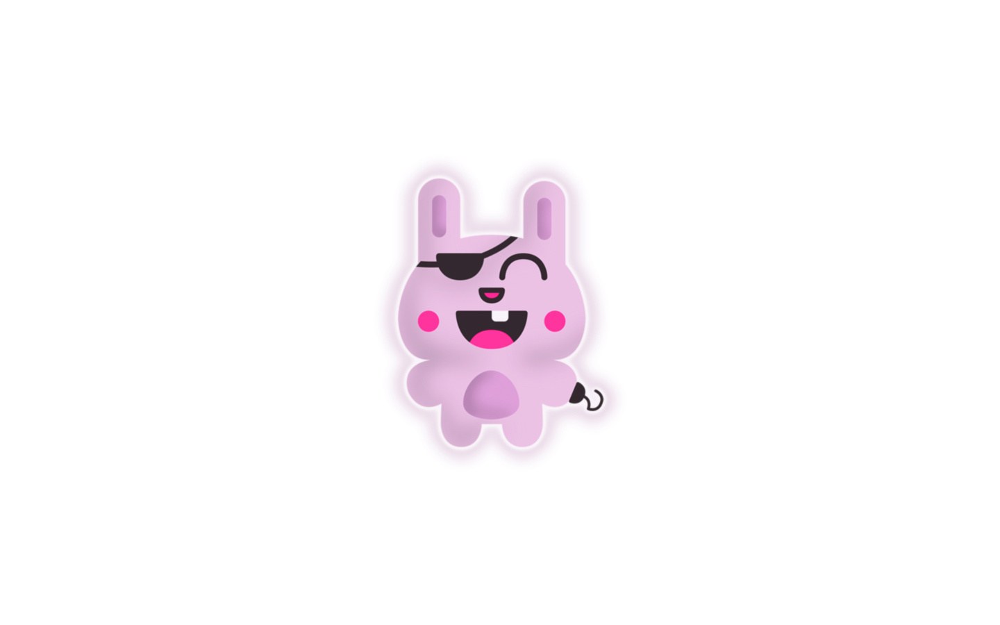 pink pirate bunny character