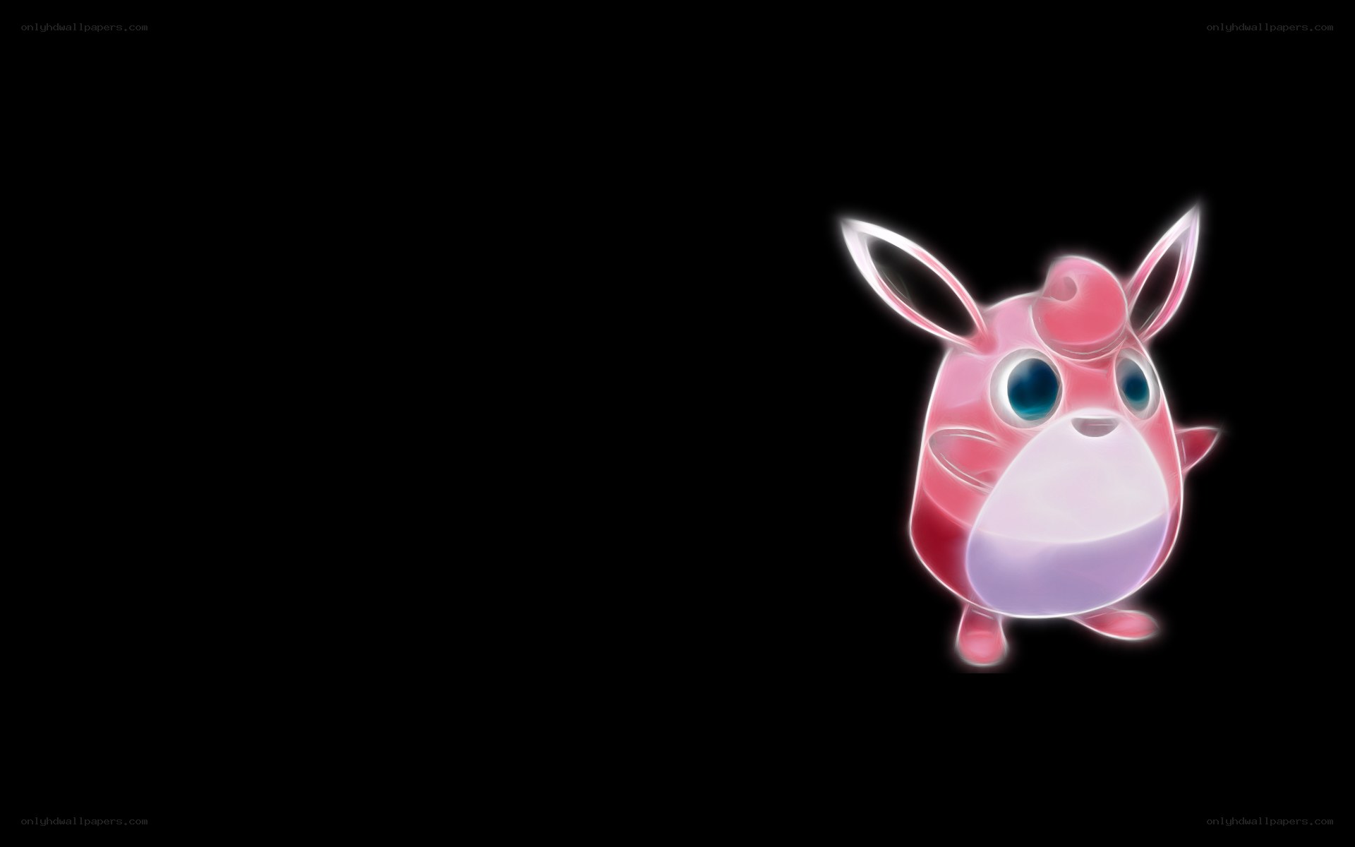 Pink Pokémon character glowing