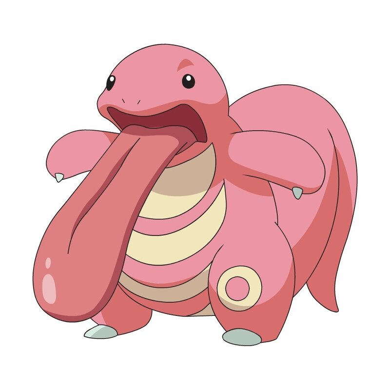 Pink Pokémon with long tongue