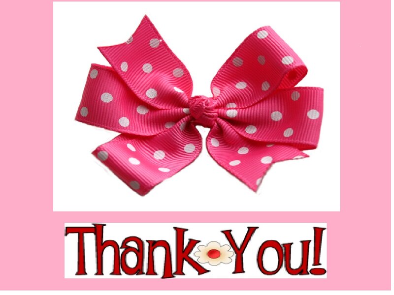 Pink Polka Dot Bow