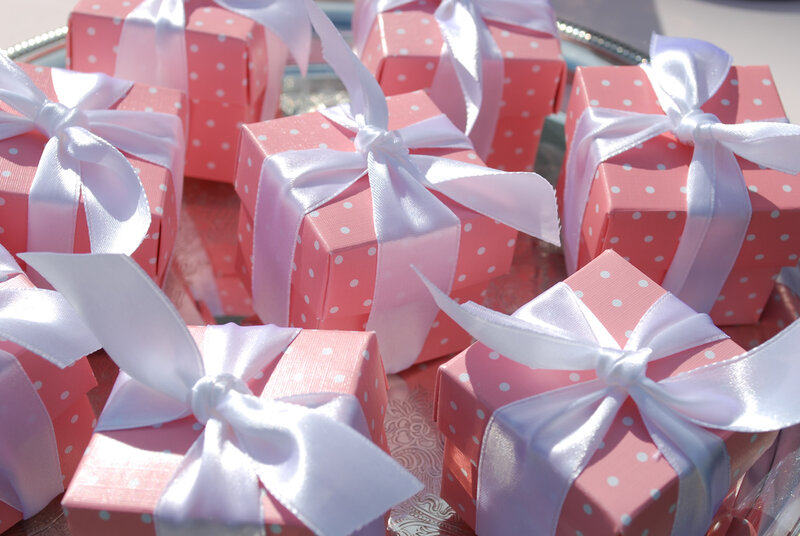 Pink Polka Dot Gift Boxes