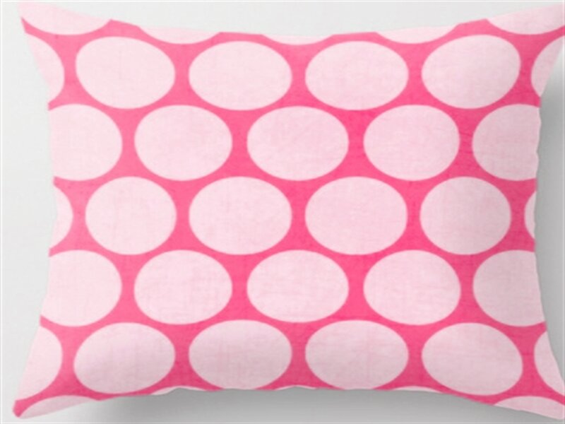 Pink Polka Dot Pillow