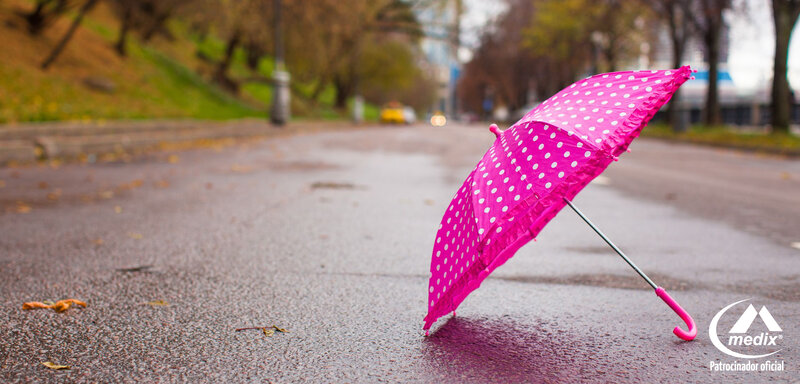 Pink Polka Dot Umbrella