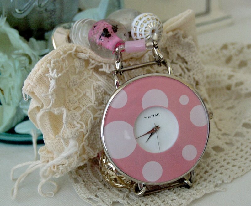 Pink Polka-dot Watch
