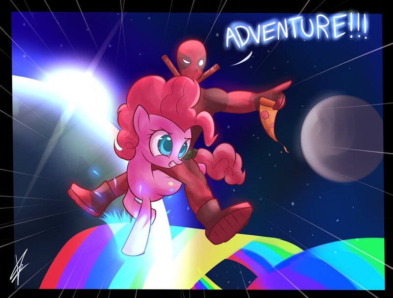 Pink Pony and Red Superhero