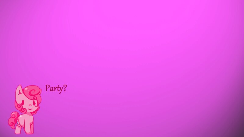 Pink pony asks about party