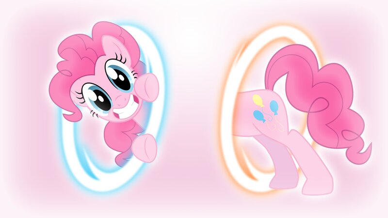Pink Pony Character — Playful, Digital Art, Balloons, Glow