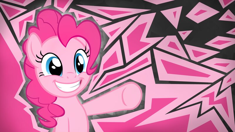 Pink Pony Character — Playful, Digital Art, Geometric Pattern