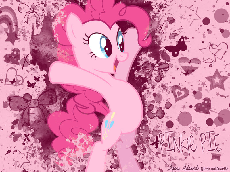 Pink Pony Character — Playful, Digital Art, Hearts