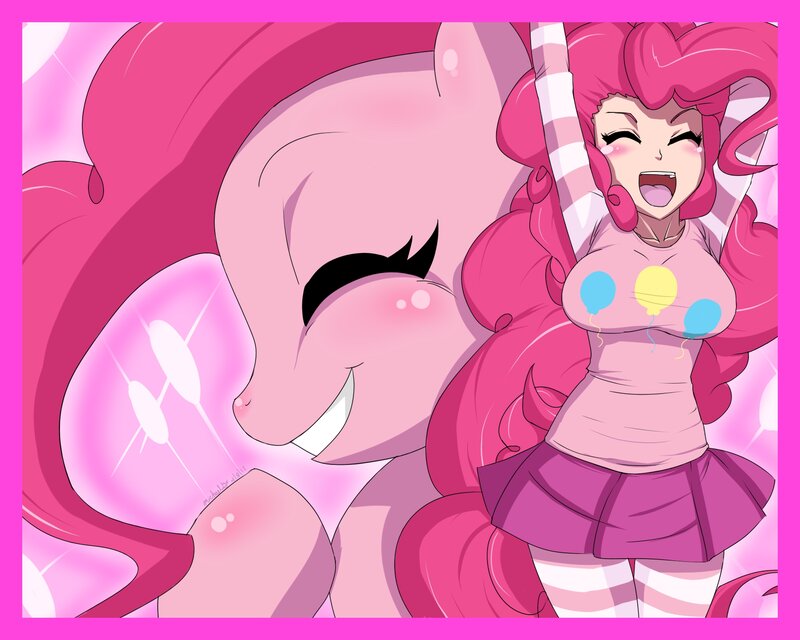 Pink Pony Character — Playful, Manga