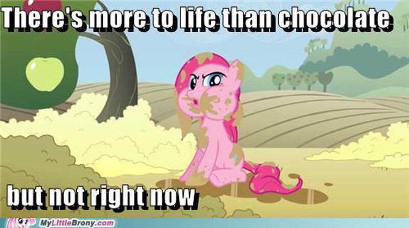 Pink Pony Covered in Mud
