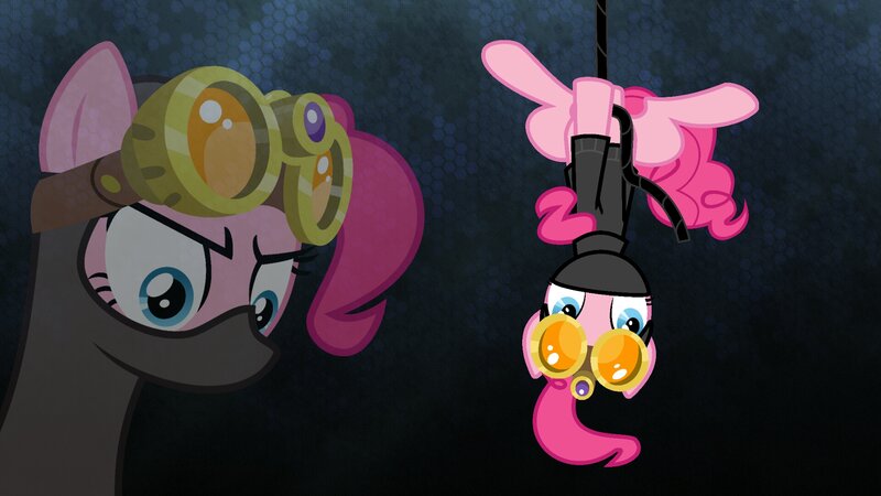Pink Pony Hanging Upside Down