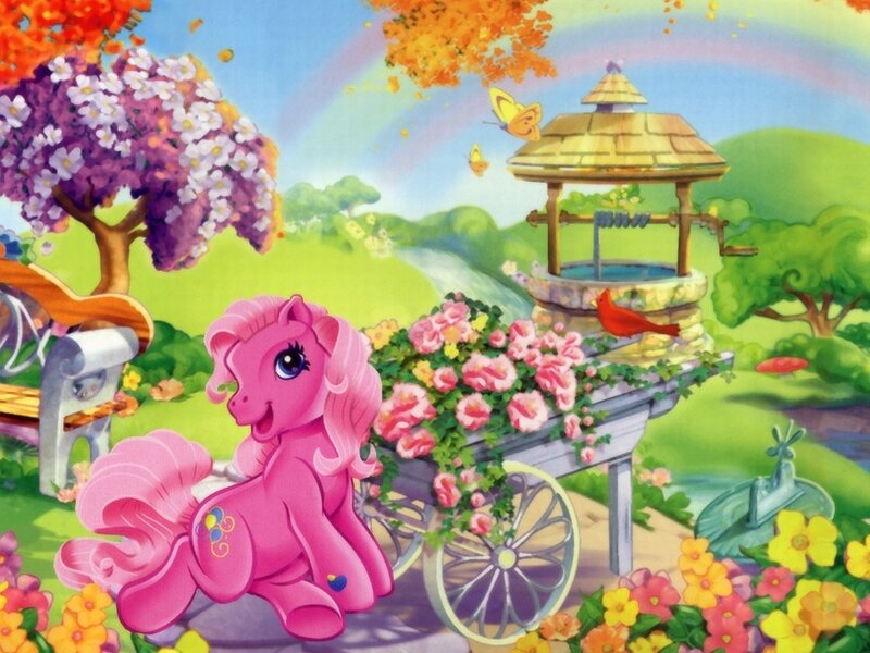 Pink Pony in Garden