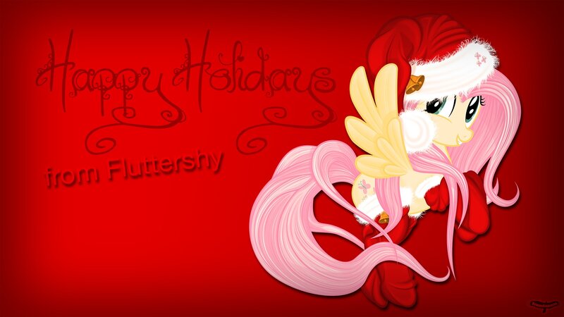 Pink Pony in Holiday Outfit