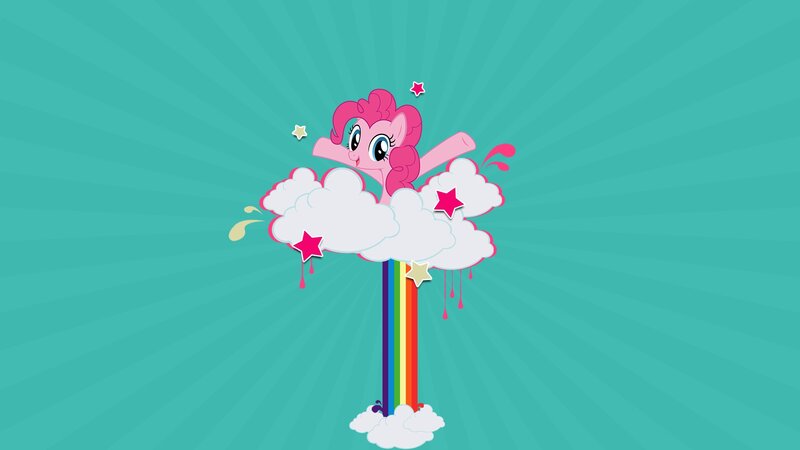 Pink Pony on Cloud — Teal