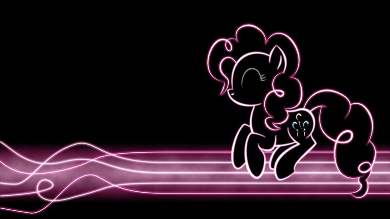 Pink Pony Silhouette — Black