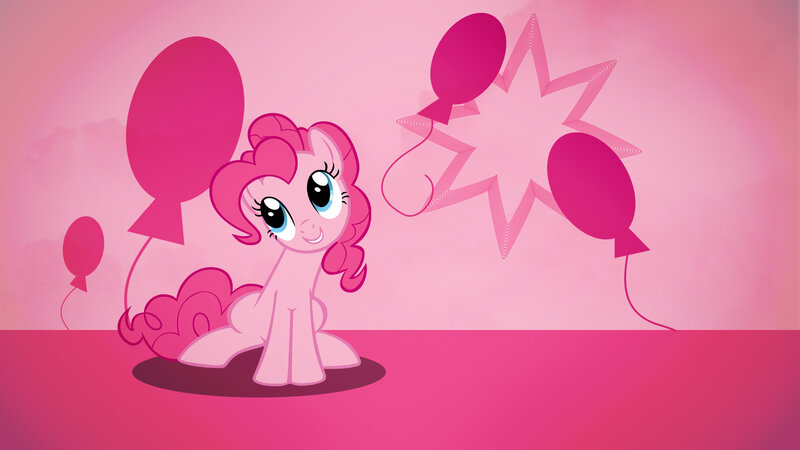 Pink Pony with Balloons — Playful