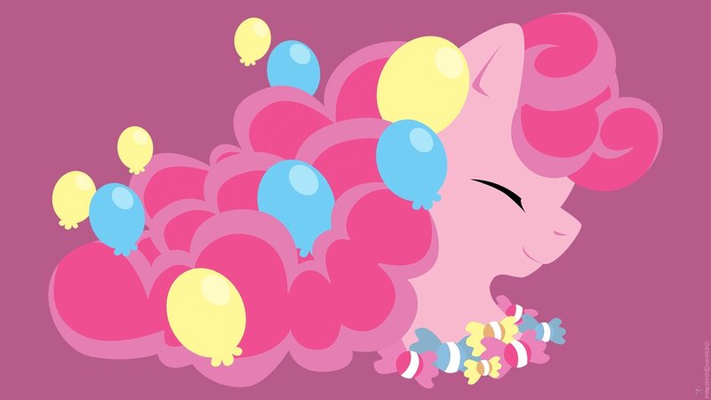 Pink Pony with Balloons