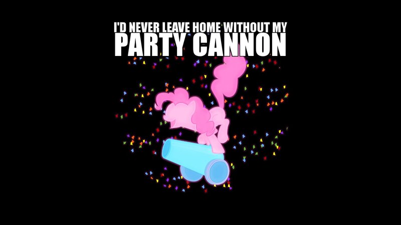 Pink Pony with Cannon — Black