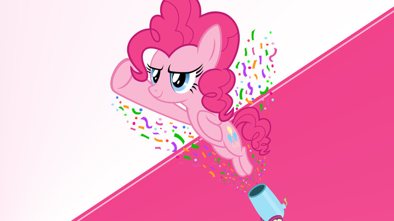 Pink Pony with Confetti