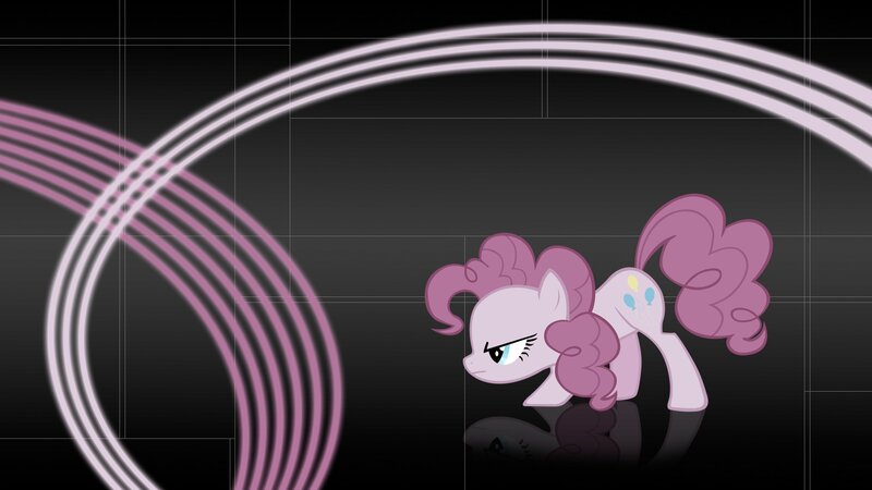 Pink Pony with Curly Mane — Black