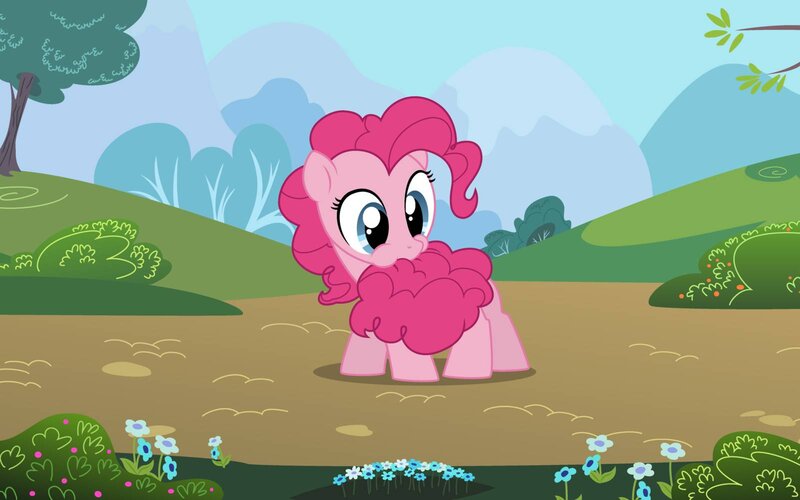 Pink Pony with Curly Mane