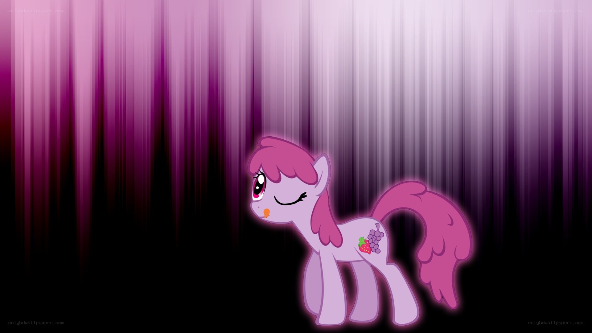 Pink pony with fruit cutie mark