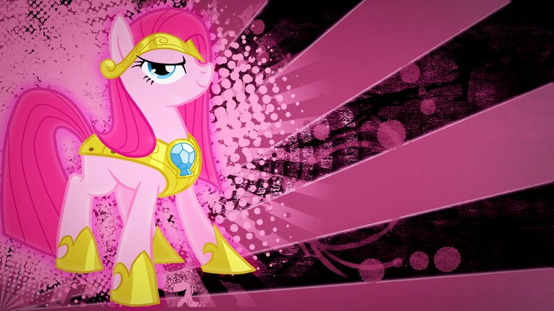Pink Pony with Golden Armor