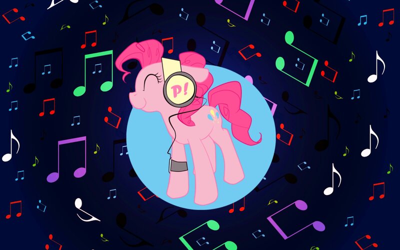 Pink Pony with Headphones