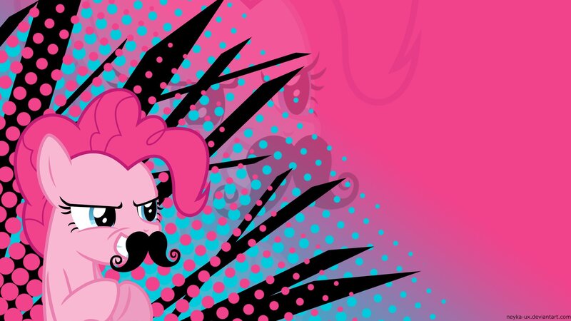Pink Pony with Mustache
