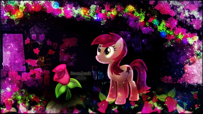 Pink Pony with Rose