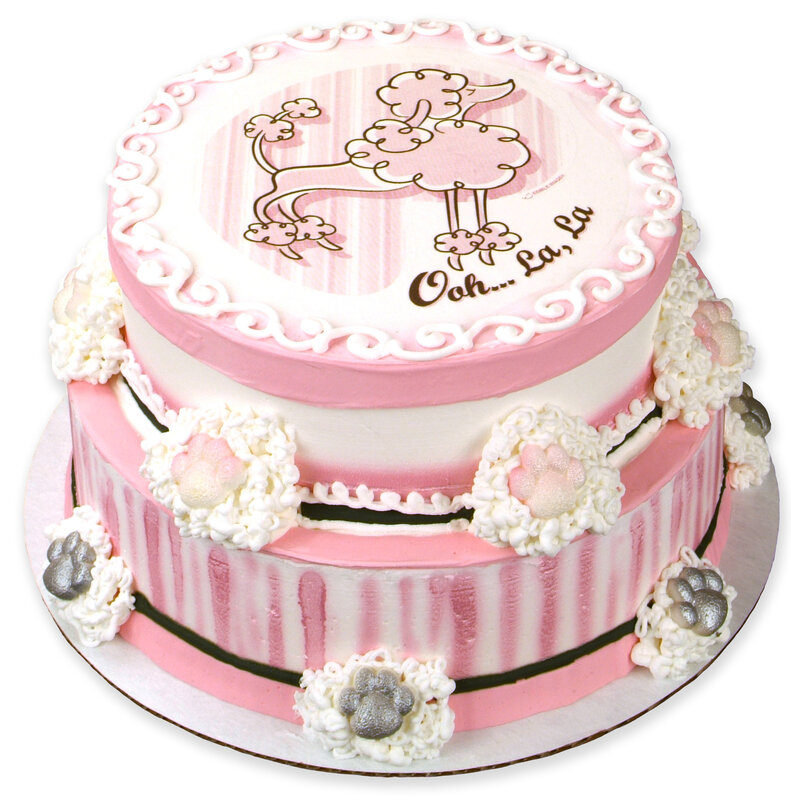 pink poodle cake