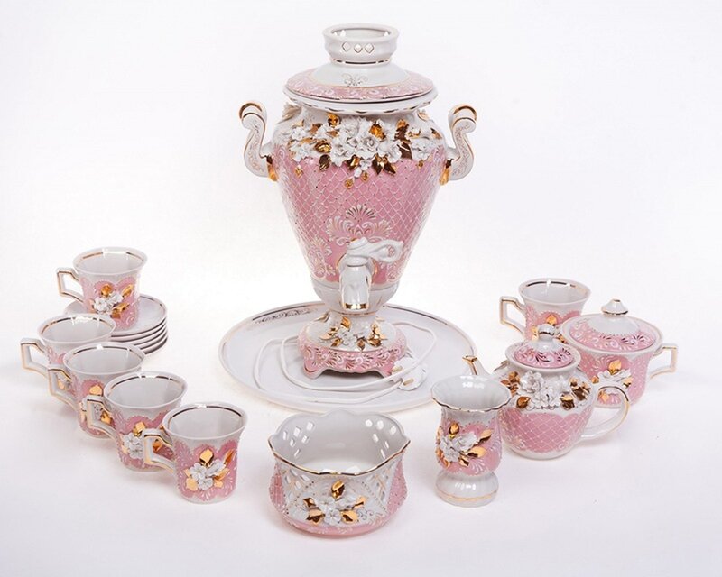 Pink Porcelain Tea Set