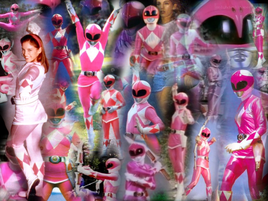 Pink Power Ranger collage