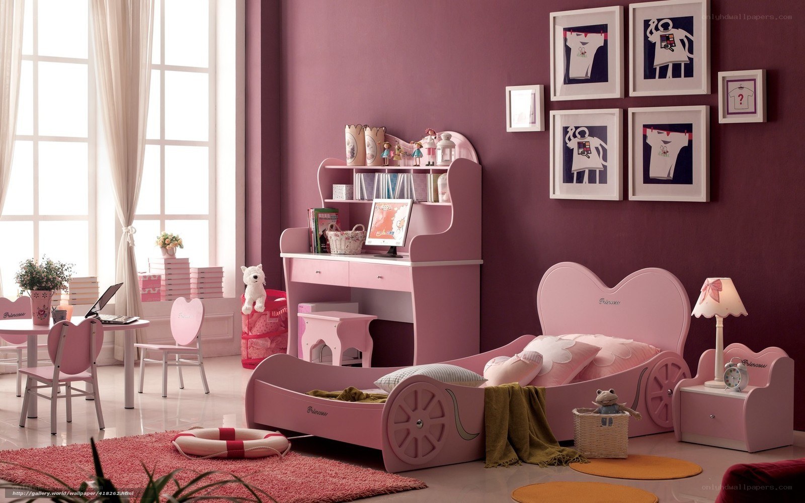 pink princess bedroom set