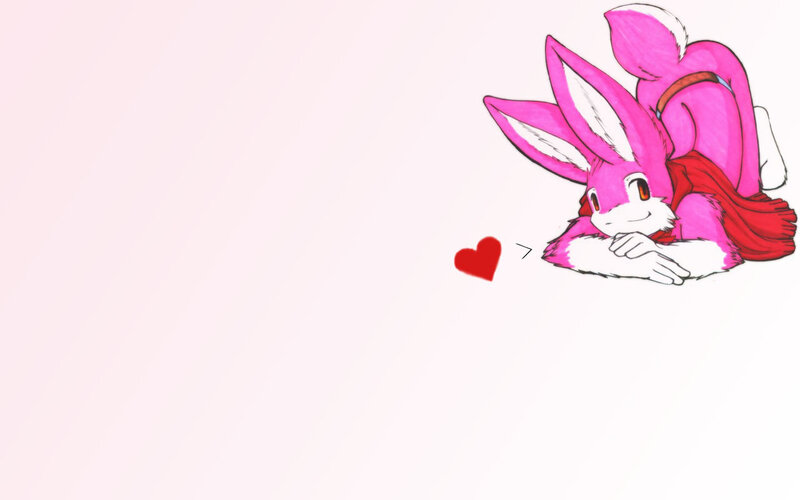 pink rabbit character illustration