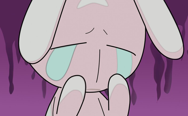 Pink Rabbit Character — Purple
