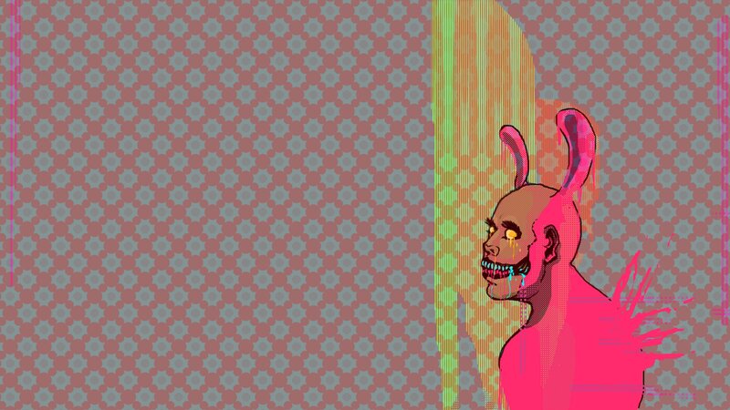 Pink Rabbit-headed Figure