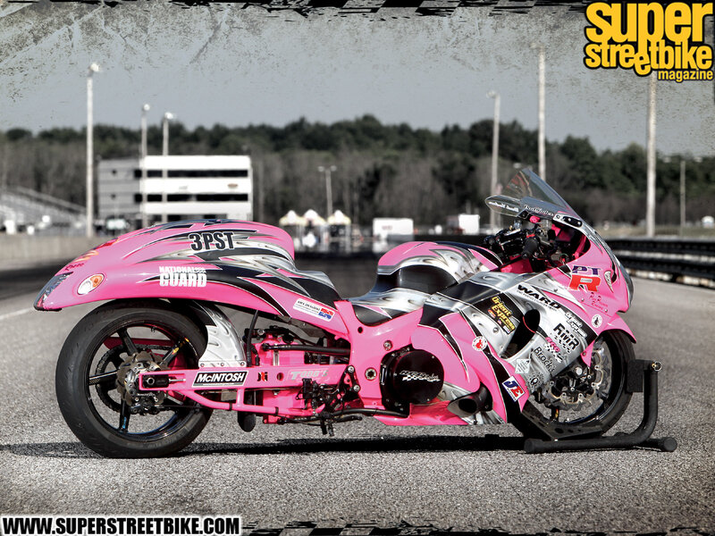 Pink Racing Motorcycle
