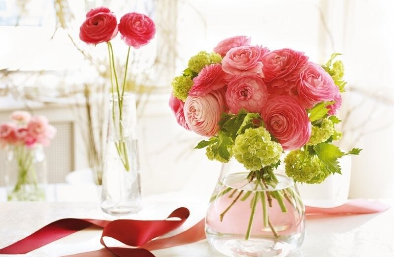 Pink Ranunculus Bouquet — Serene, Morning