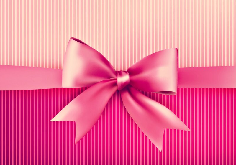 Pink Ribbon Bow — Festive, Photograph