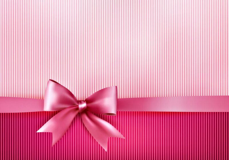 Pink Ribbon Bow — Festive