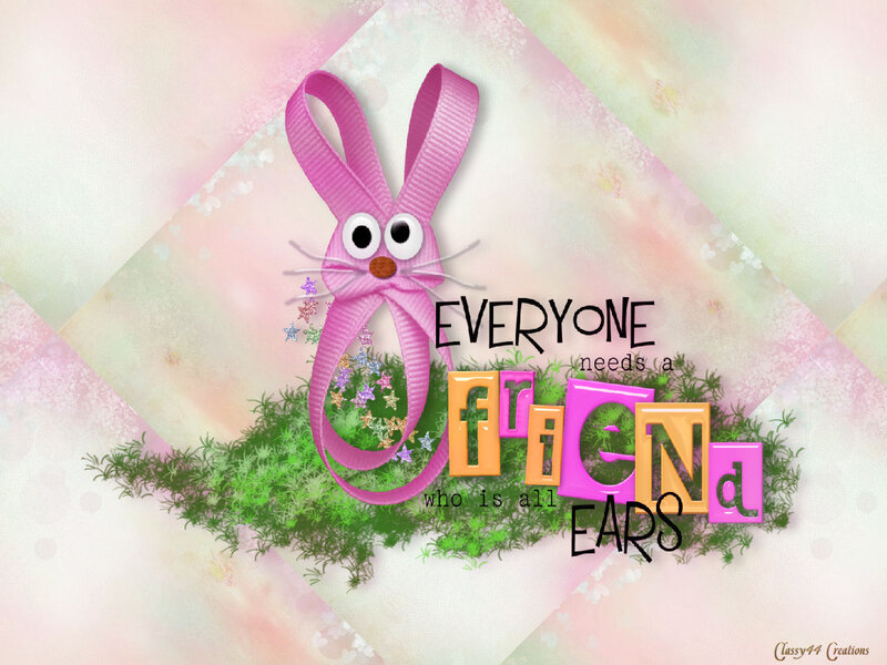 Pink Ribbon Bunny