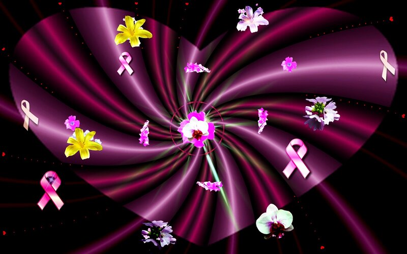 Pink Ribbons and Flowers