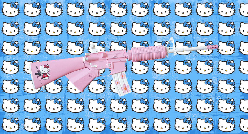 Pink Rifle with Hello Kitty