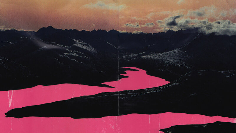 Pink River in Mountains