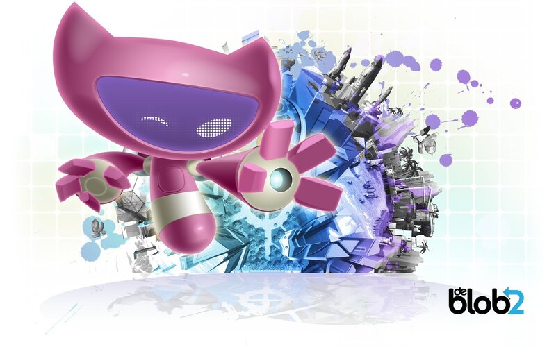 Pink Robot Character — Energetic